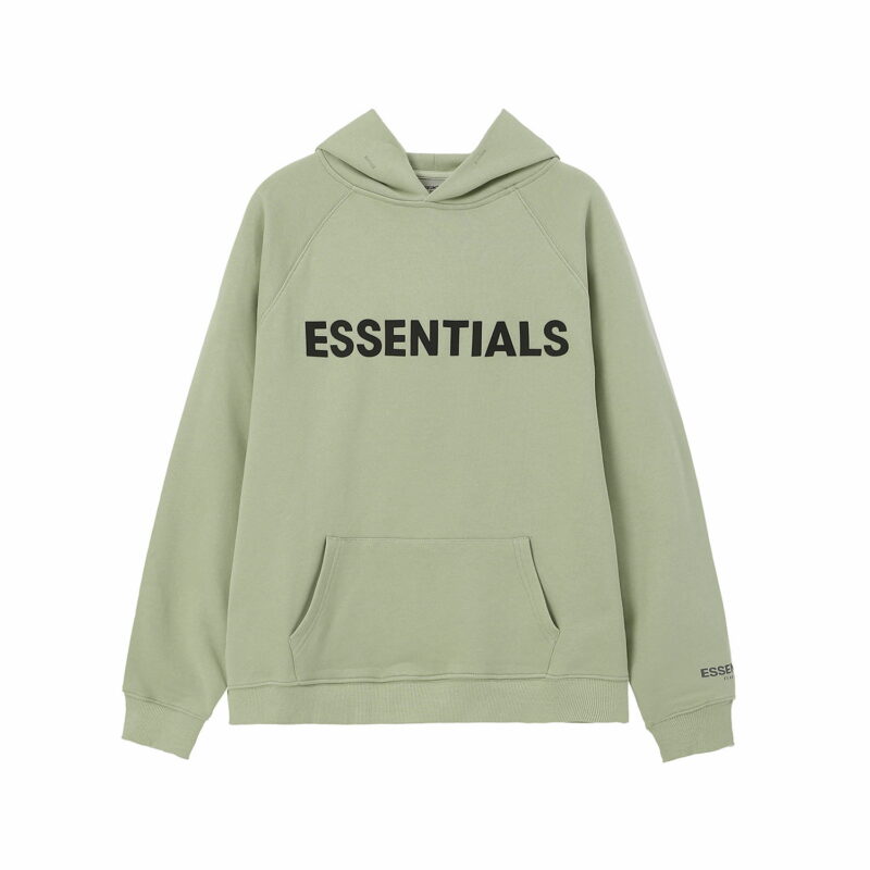 Essentials Casual Green Hoodie