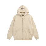 Essentials Fear Of God Zip Hoodie – Light Beige
