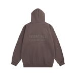 Essentials Fear Of God Zip Hoodie – Dark Brown