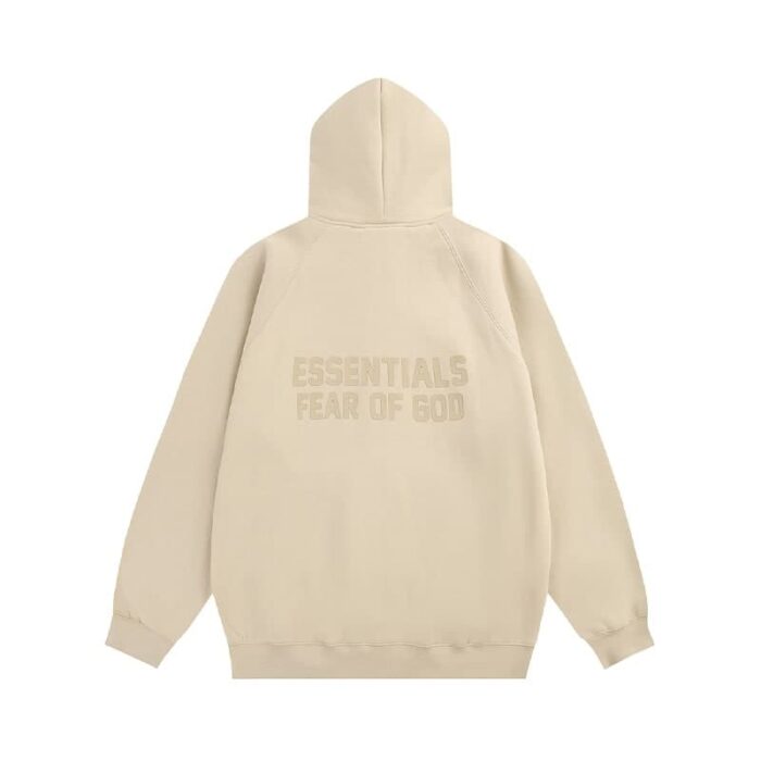 Essentials Fear Of God Zip Hoodie – Light Beige