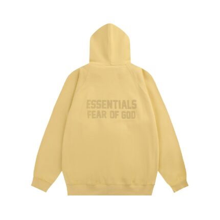 Essentials Fear Of God Zip Hoodie – Light Yellow
