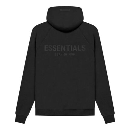 Essentials Fear of God Pull Over Black Hoodie