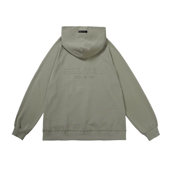 Essentials Fear of God Pull Over Green Hoodie