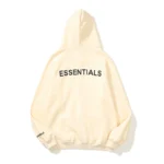 Essentials Full-Zip Hoodie – Khaki with Back Logo