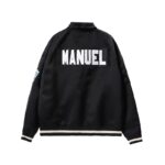 FEAR OF GOD Satin MANUEL Baseball Coaches Black Jacket