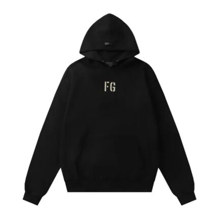 FG Essentials Black Hoodie – Minimalist Streetwear