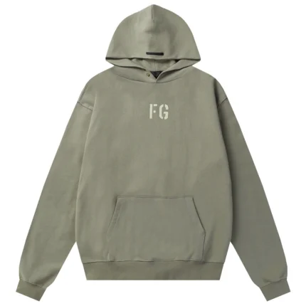 FG Logo Fear Of God Essentials Green Hoodie