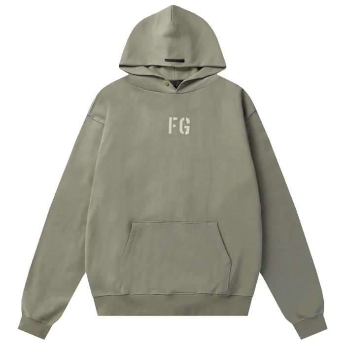 FG Logo Fear Of God Essentials Green Hoodie
