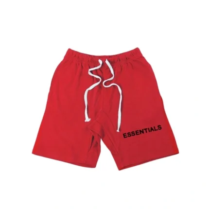 Fear Of God Essentials Graphic Sweat Shorts - Red