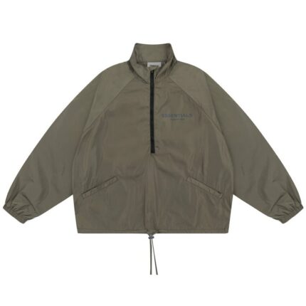 Fear Of God Essentials Print Taupe Half-Zip Track Jackets