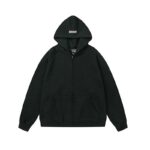 Fear of God Essentials 1977 Black Full Zip Hoodie