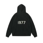 Fear of God Essentials 1977 Black Full Zip Hoodie
