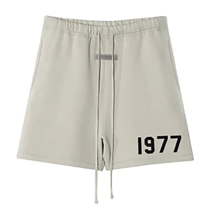 Fear of God Essentials 1977 Logo Beige Shorts