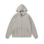 Fear of God Essentials 1977 Taupe Full Zip Hoodie