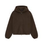 Fear of God Essentials Brushed Hooded Bomber - Brown