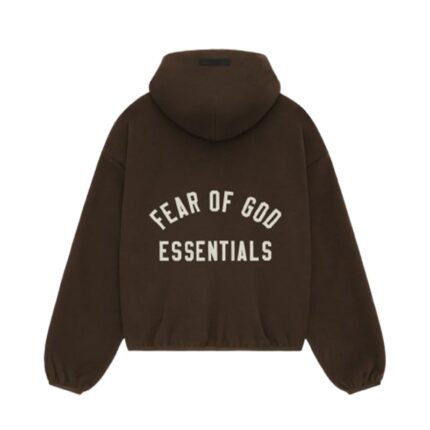 Fear of God Essentials Brushed Hooded Bomber - Brown