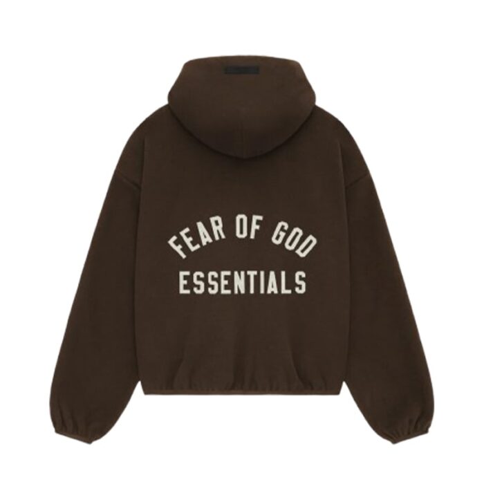 Fear of God Essentials Brushed Hooded Bomber - Brown