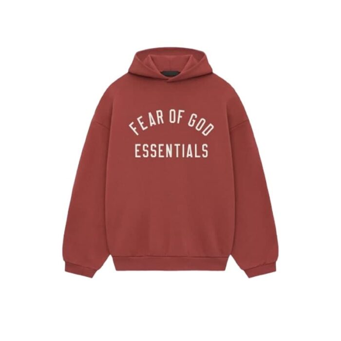 Fear of God Essentials Fleece Hoodie – Red