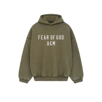 Fear of God Essentials Green Military Hoodie