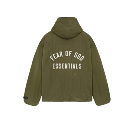 Fear of God Essentials Hooded Coaches Jacket – Green