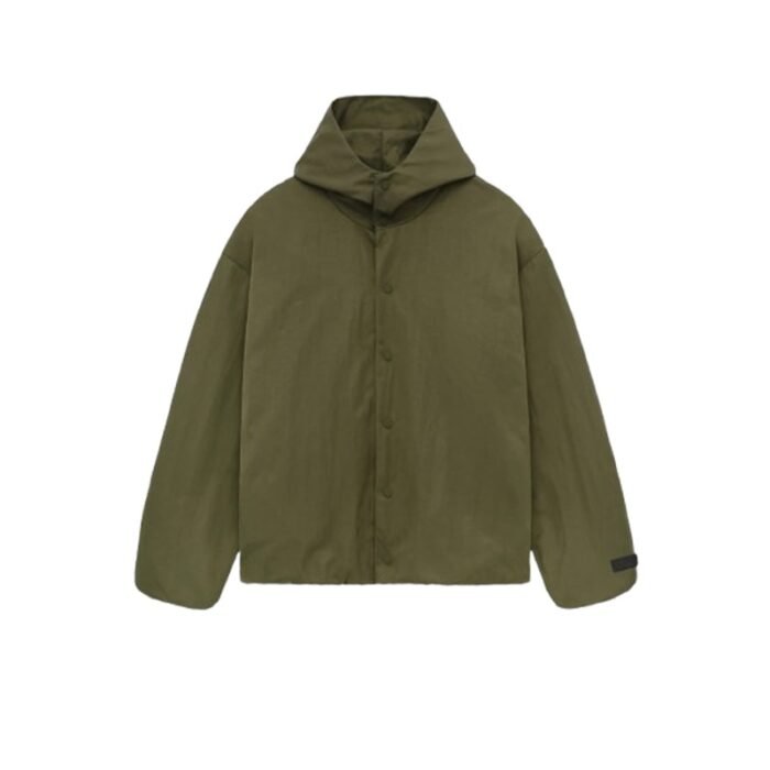 Fear of God Essentials Hooded Coaches Jacket – Green