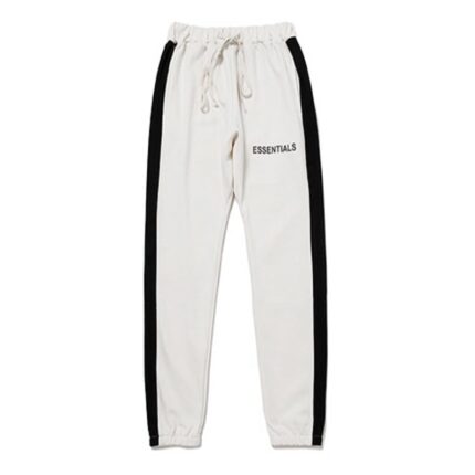 Fear of God Essentials Side Stripe Sweatpants – GrayCream
