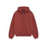 Fear of God Essentials State Fleece Zip Hoodie – Red