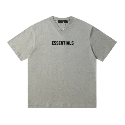 Fear of God Essentials V-Neck T-Shirt – Grey