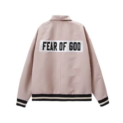 Fear of God Satin Baseball Coach Jacket – Pink