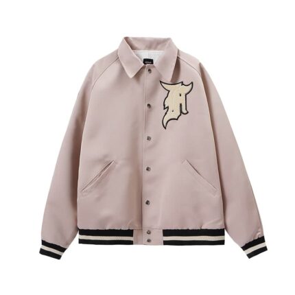 Fear of God Satin Baseball Coach Jacket – Pink